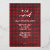 Script Rood Geruit Nieuw Thuis voor Feestdagen Fot (Achterkant)