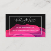 Script roze Black White Abstract Weddenschap Websi Informatiekaartje (Voorkant)
