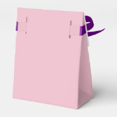 Script Roze Paarse bloemige moderne bruiloft dank  Bedankdoosjes (Achterkant)