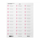 Script Roze Roos Retouradres Etiket (Full Sheet)