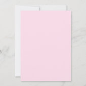 Script roze sneeuwvlok Winter Baby Shower Kaart (Achterkant)