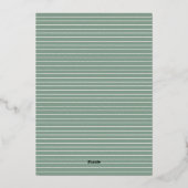 script salie groene folie bruiloft save the date folie uitnodiging (Achterkant)