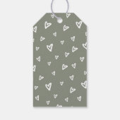 Script Saliegroene Baby Shower Bedankkaart Cadeaulabel (Achterkant)