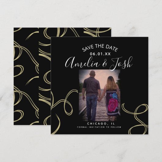 Script Save the Date Foto Neppe Spiraal Kaart (Voorkant / Achterkant)