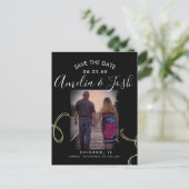 Script Save the Date Foto Neppe Spiraal Postkaart (Staand voorkant)