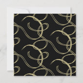 Script Save the Date Foto Neppe Swirl Zwart Wit Kaart (Achterkant)