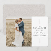 Script Save The Date Fotokaart Minimal Huwelijk  (Voorkant / Achterkant)