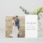 Script Save The Date Fotokaart Minimal Huwelijk  (Staand voorkant)