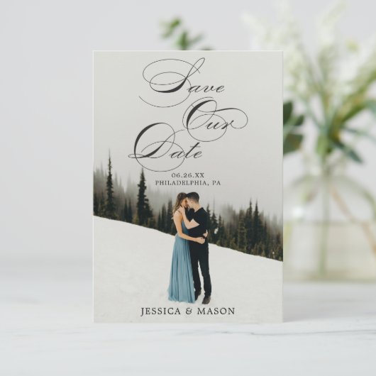 Script Save the Date Kaart - Save The Dates (Staand voorkant)