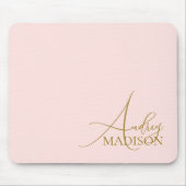 Script Serif Name Blush Pink Muismat (Voorkant)