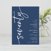 Script Seventy' 70th Birthday Kaart (Staand voorkant)