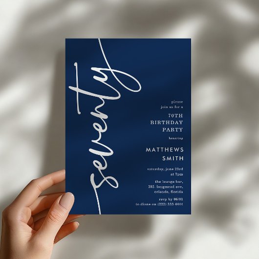 Script Seventy' 70th Birthday Kaart