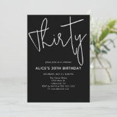 Script Signature Dertigday Black Kaart (Staand voorkant)