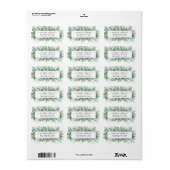 Script Signature Eucalyptus Return Address Label (Full Sheet)