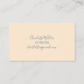 Script Signature Gepersonaliseerde Bee Floral Crea Contactkaartje (Achterkant)