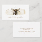 Script Signature Gepersonaliseerde Gold Bee Contactkaartje (Voorkant / Achterkant)