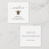  Script Signature Gold Bee Huidverzorgingsproducte Vierkante Visitekaartje (Voorkant / Achterkant)