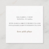  Script Signature Gold Bee Huidverzorgingsproducte Vierkante Visitekaartje (Achterkant)