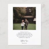 Script Signature Heart Photo Weddenschap Bedankt Flyer (Achterkant)