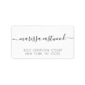 Script Signature Name Return-adres Etiket (Voorkant)