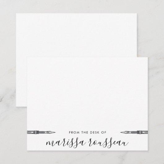  Script Signature  Pen Notitiekaartje (Voorkant / Achterkant)