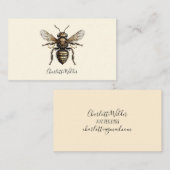 Script Signature Personalized Bee Contactkaartje (Voorkant / Achterkant)