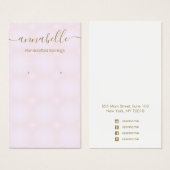 Script Signature Pink Glow Earring Display Kaart (Voorkant /achterkant)