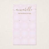 Script Signature Pink Glow Earring Display Kaart (Voorkant)