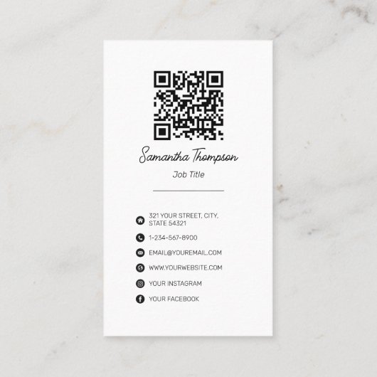 Script Signature Professional-fotografie Visitekaartje (Achterkant)