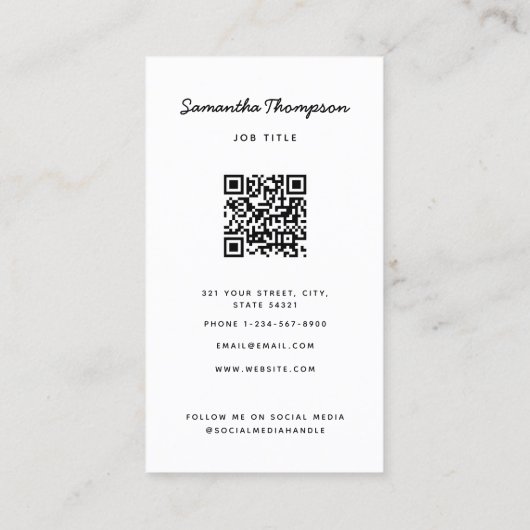 Script Signature Professional-fotografie Visitekaartje (Achterkant)