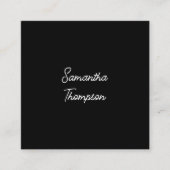 Script Signature Professional Minimalistische QR-c Vierkante Visitekaartje (Voorkant)