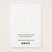 Script Signature White Earring Display Kaart (Achterkant)