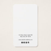 Script Signature White Earring Display Kaart (Achterkant)