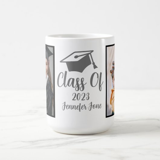 Script Silver 2023 Custom Afstuderen Photo Coffe Koffiemok (Center)