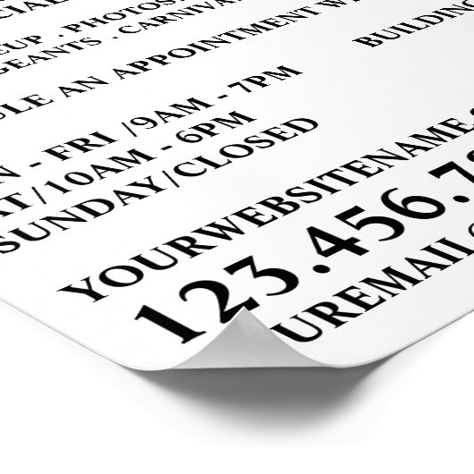 Script Silver Foil Brushstroke Makeup Artist Poster (Hoek)