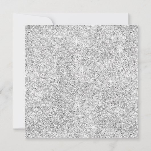 Script Silver Paars Glitter-kerstfeest Kaart (Achterkant)