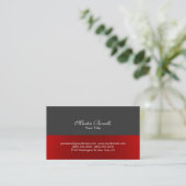 Script Simple Red Grey Consultant Visitekaartje (Staand voorkant)