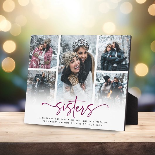 Script Sisters 5 Foto Collage Aandenken Cadeau Fotoplaat