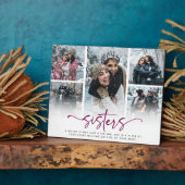 Script Sisters 5 Foto Collage Aandenken Cadeau Fotoplaat (Zijkant)