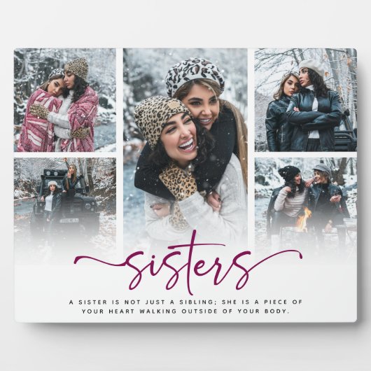 Script Sisters 5 Fotocollage Keepsake Gift Fotoplaat (Voorkant)