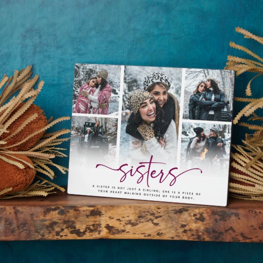 Script Sisters 5 Fotocollage Keepsake Gift Fotoplaat (Zijkant)