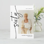 Script Sixty 4 Foto Collage 60e Verjaardag Kaart (Staand voorkant)