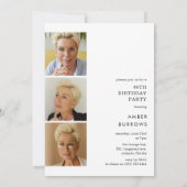 Script Sixty 4 Foto Collage 60e Verjaardag Kaart (Achterkant)