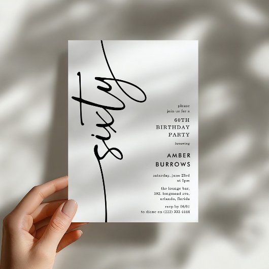 Script Sixty' 60th Birthday Kaart