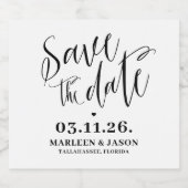 Script Sla de datum op het etiket van mousserende  (Enkel label)