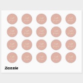 Script Small Business Customer Cadeautje voor u Ronde Sticker (Vel)