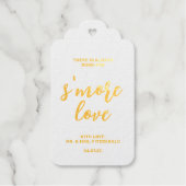 Script S'more Love Real Gold Scalloped Cadeaulabels (Voorkant)