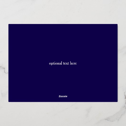 Script sneeuwvlokblauw folie feestdagenkaart (Achterkant)