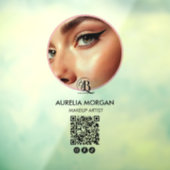Script Sociaal Icoon QR Code Foto Make-up Artiest Raamsticker (Vel 3)