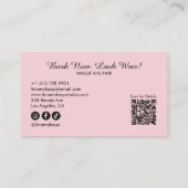 Script Sociaal Icoon QR Code Foto Make-up Artiest Visitekaartje (Achterkant)